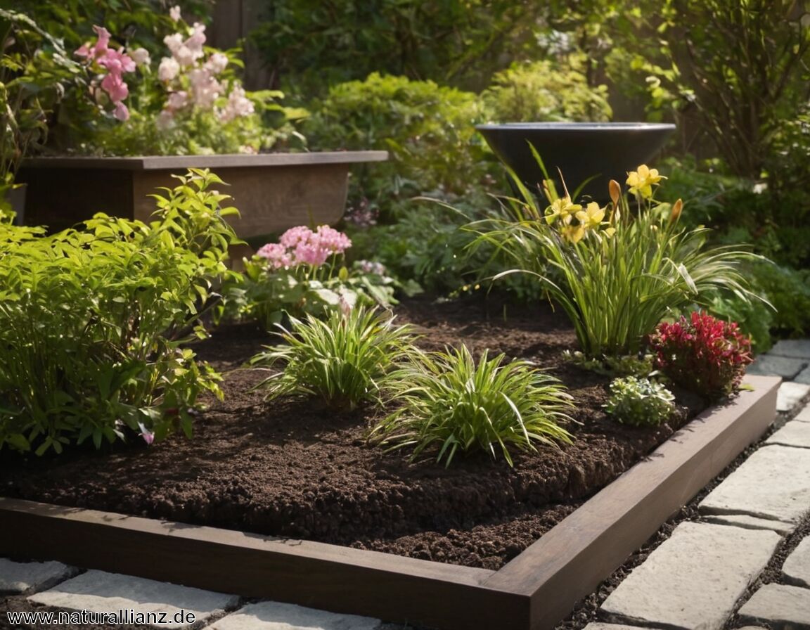 Blumenerde und Torf für das neue Beet - Kleine japanische Gartenecke
