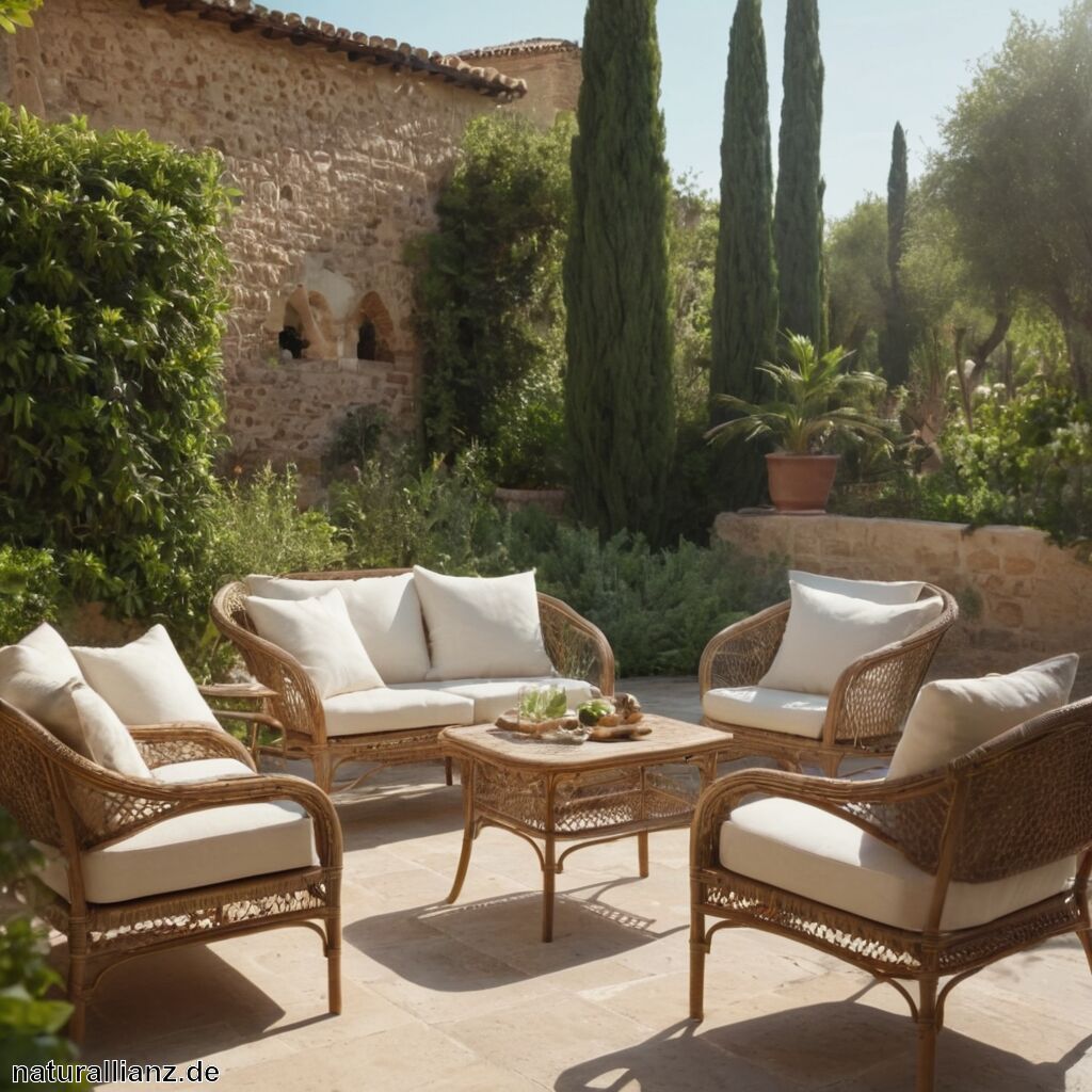 Gartenmöbel aus natürlichen Materialien