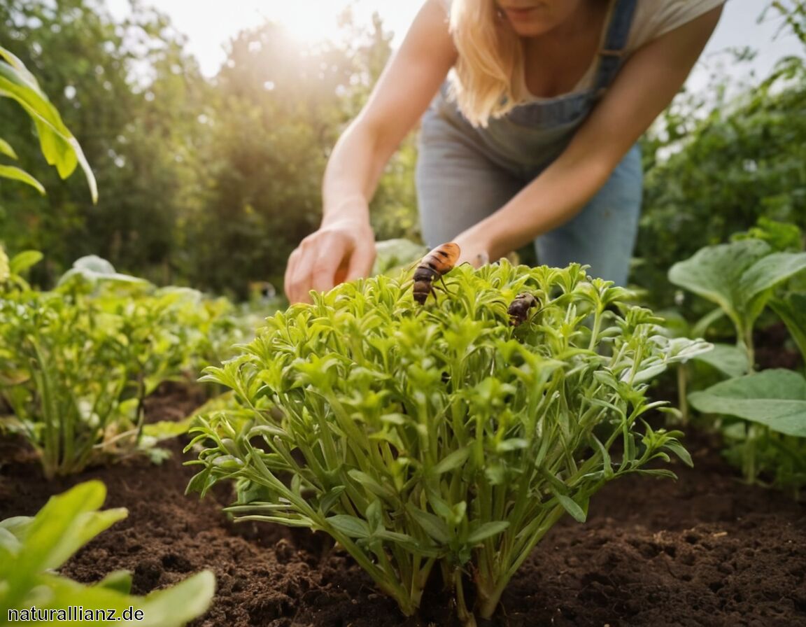 Absammeln und Entfernen von Schädlingen per Hand   - Natürliche Schädlingsbekämpfung ohne Chemie
