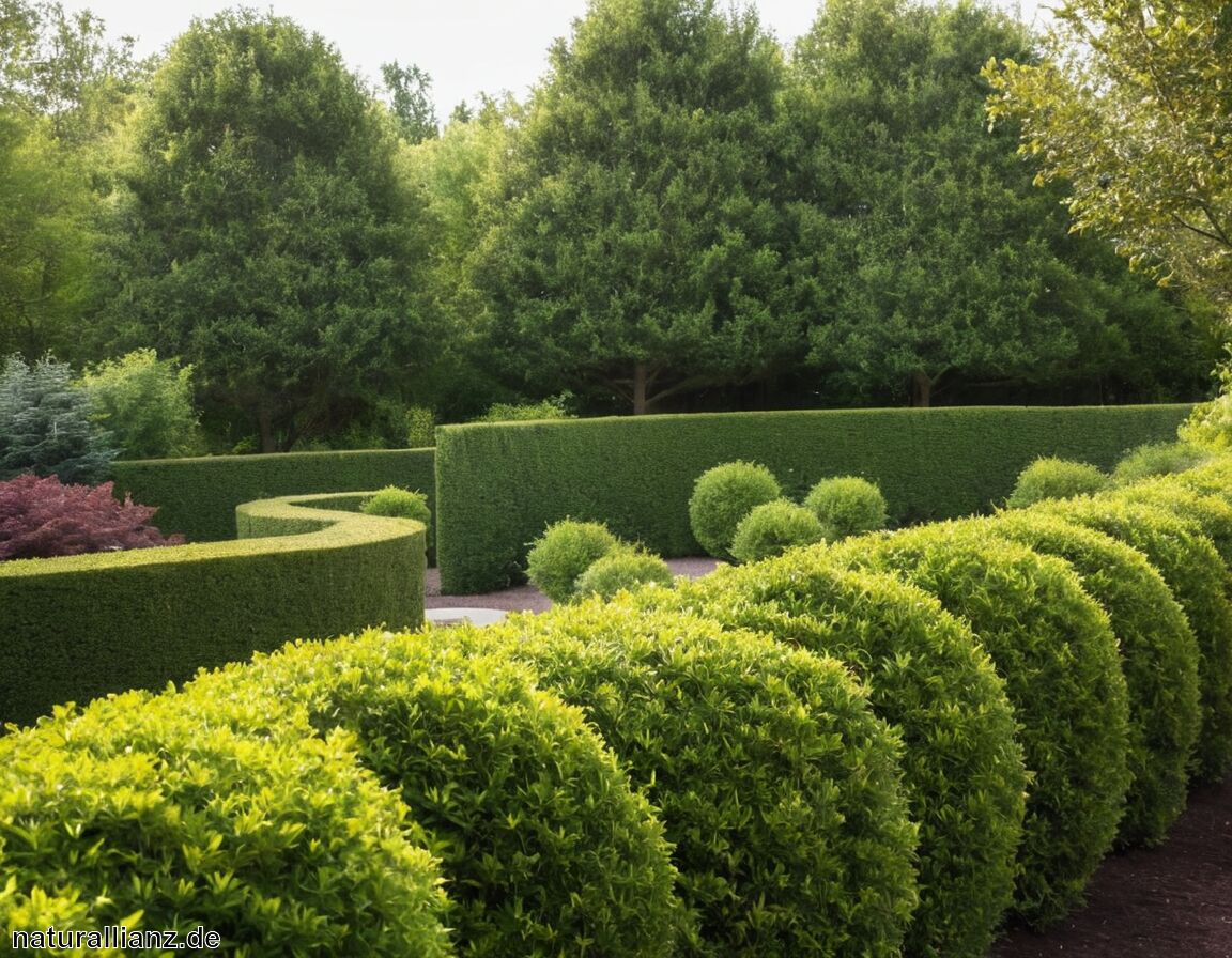 Ganzjährige Struktur durch immergrüne Sträucher   - Naturnahe Hecken als Sichtschutz und Lebensraum