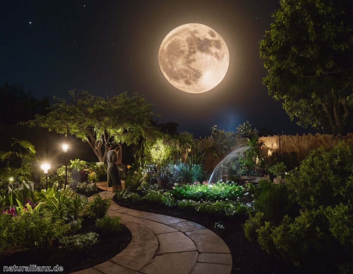 Gießen und Düngen in abnehmender Mondphase   - Gartenarbeit im Einklang mit dem Mond