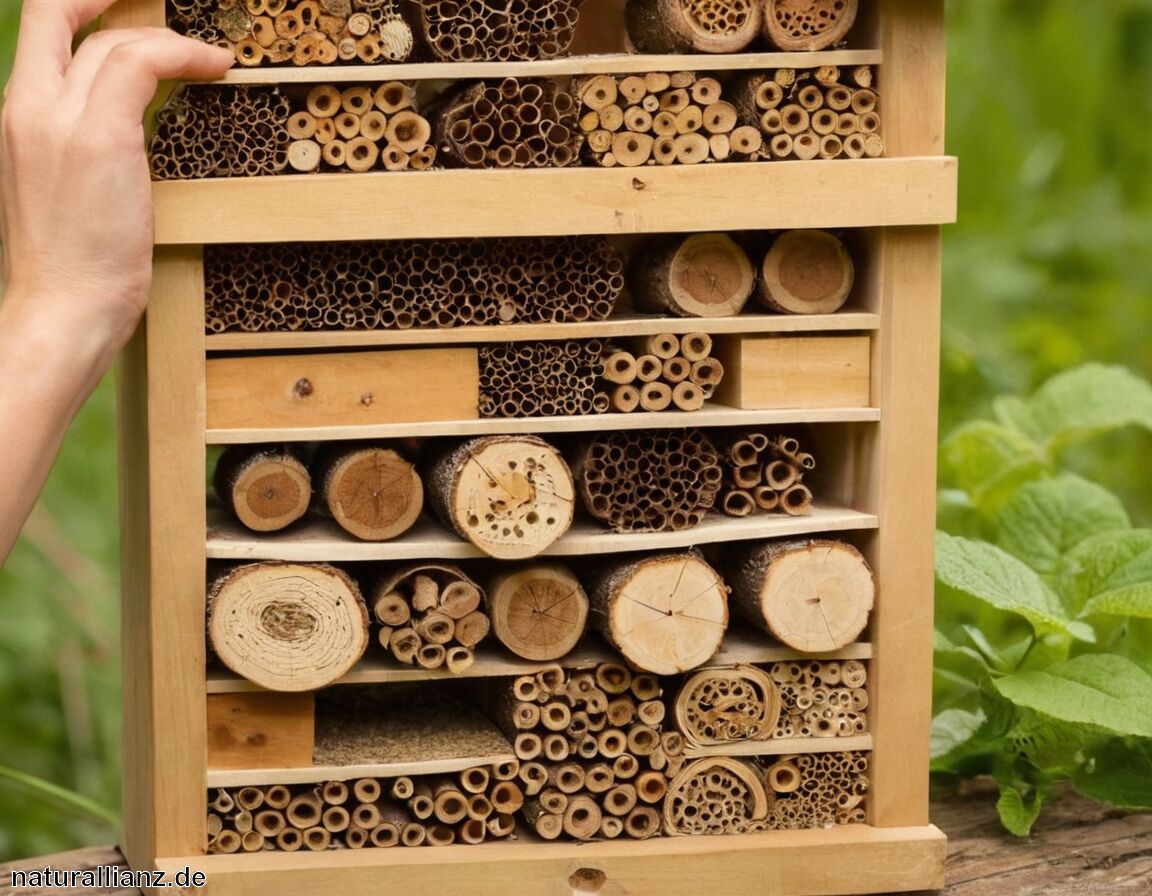 Löcher mit geeignetem Durchmesser bohren   - Insektenhotel bauen: Anleitung und Tipps