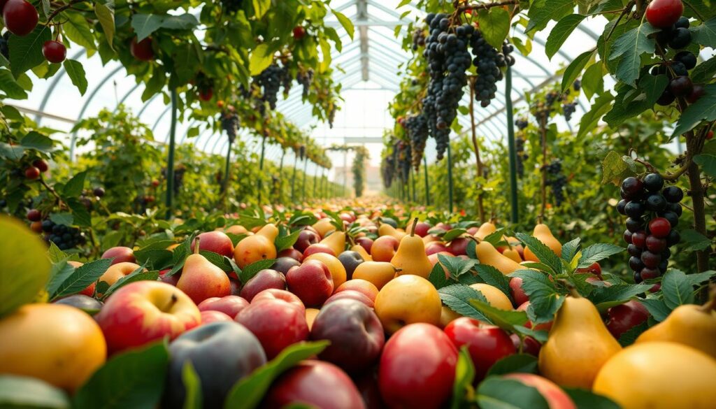 Obstsorten im Gewächshaus Obstsorten im Gewächshaus