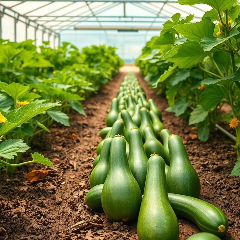 Zucchini, Gewächshaus