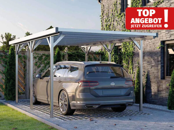 GFP Carport Aluminium, 504x305 cm, Dicke 10 mm