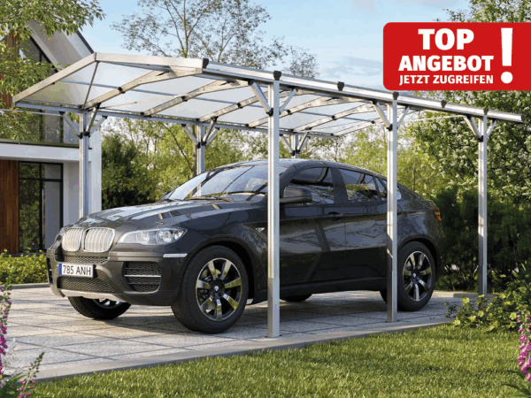 GFP Carport Aluminium, 505x285 cm, Dicke 10 mm