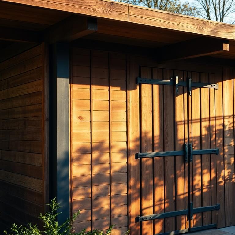 Gartenhaus, Holz, Metall