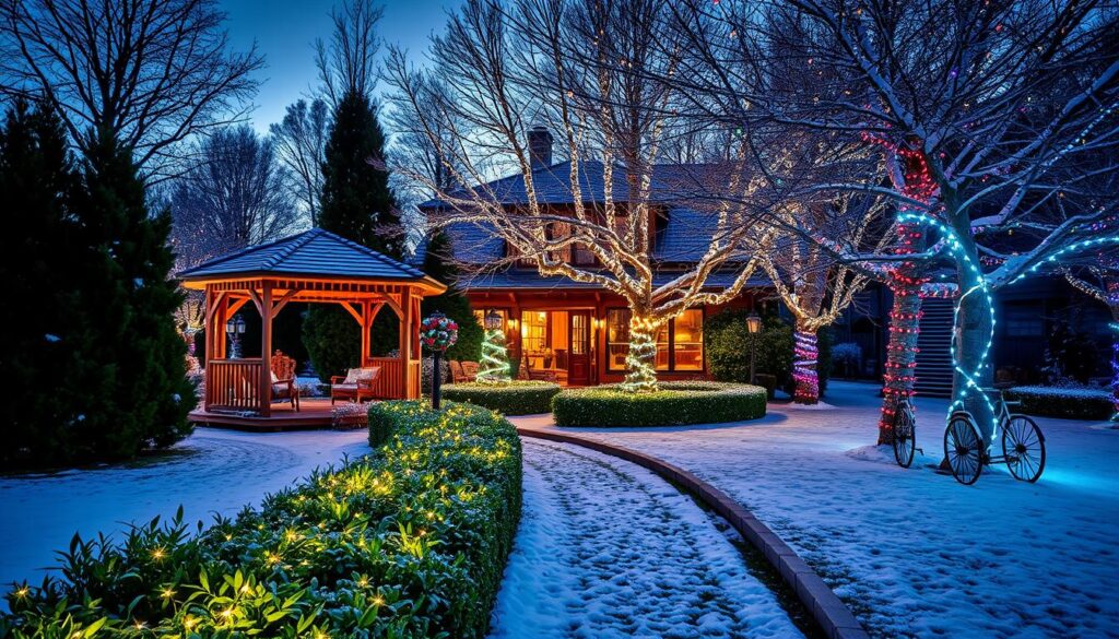 Weihnachtsbeleuchtung außen