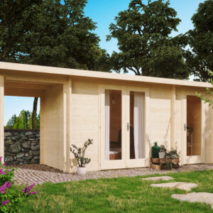 Gartenhausfabrik Gartenhaus Carin 44 A, Schleppdach, Dicke 44 mm Natur Allianz Gartenhausfabrik Gartenhaus Carin 44 A, Schleppdach, Dicke 44 mm
