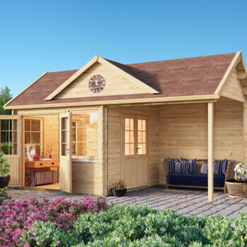 Gartenhausfabrik Gartenhaus Teehaus Kirkless 44, Dicke 44 mm