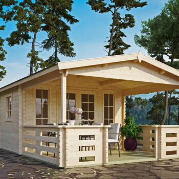 Gartenhausfabrik Gartenhaus Franjo 44 B, Terrasse, Dicke 44 mm