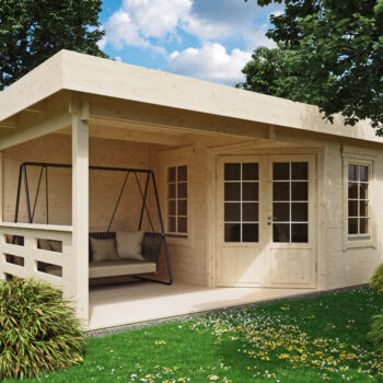 Gartenhausfabrik Gartenhaus Nora 44 F, Fünfeck, Dicke 44 mm