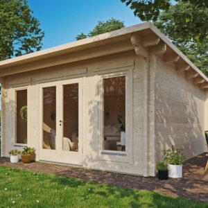 Gartenhausfabrik Gartenhaus Jacob 70 F, Dicke 70 mm Natur Allianz Gartenhausfabrik Gartenhaus Jacob 70 F, Dicke 70 mm