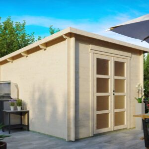 Gartenhausfabrik Gartenhaus Max 44 H, Dicke 44 mm Natur Allianz Gartenhausfabrik Gartenhaus Max 44 H, Dicke 44 mm