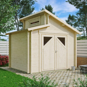 Gartenhausfabrik Gartenhaus Varianta 44 A, Stufendach, Dicke 44 mm Natur Allianz Gartenhausfabrik Gartenhaus Varianta 44 A, Stufendach, Dicke 44 mm