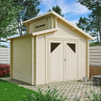 Gartenhausfabrik Gartenhaus Varianta 44 A, Stufendach, Dicke 44 mm