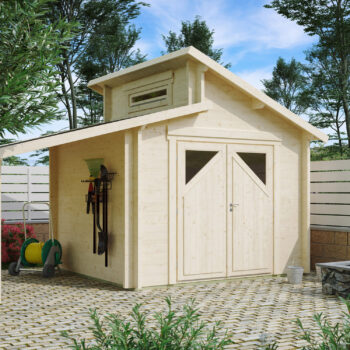 Gartenhausfabrik Gartenhaus Varianta 44 A, Seitendach, Dicke 44 mm