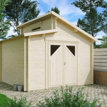 Gartenhausfabrik Gartenhaus Varianta 44 D, Stufendach, Dicke 44 mm