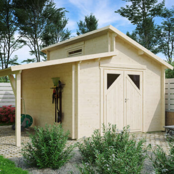 Gartenhausfabrik Gartenhaus Varianta 44 E, Seitendach, Dicke 44 mm
