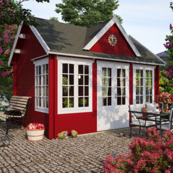 Gartenhausfabrik Gartenhaus Teehaus Windsor 70, Dicke 70 mm