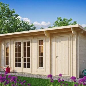 Gartenhausfabrik Gartenhaus Jacob 44 B mit Abstell, Dicke 44 mm