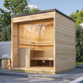 Gartenhausfabrik Luua Premium 44 mm Wandbohlen 100 mm Dämmung Dach 28 mm Fußboden 50 mm Hartschaum Isolierung