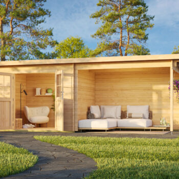 Gartenhausfabrik Gartenhaus Ezra 2J Pultdach, Wandstärke 0,028 m