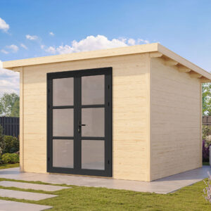 Gartenhausfabrik Gartenhaus Alu Line 28 A, Abmessungen 300 x 300 cm, Dicke 28 mm