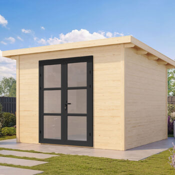 Gartenhausfabrik Gartenhaus Alu Line 28 A, Abmessungen 300 x 300 cm, Dicke 28 mm